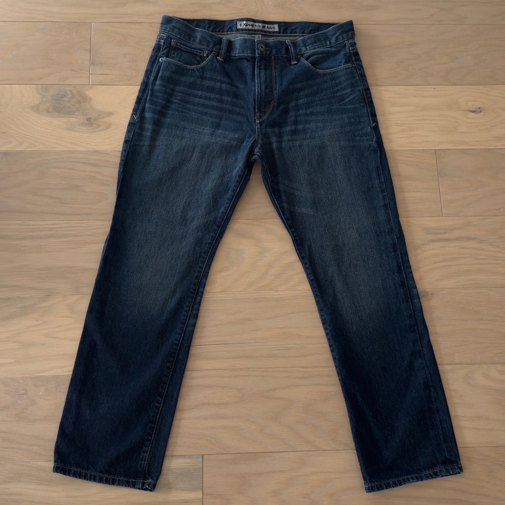 Mens EXPRESS Kingston classic black jeans 34”x30”